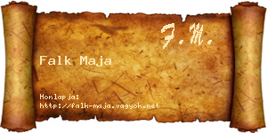Falk Maja névjegykártya